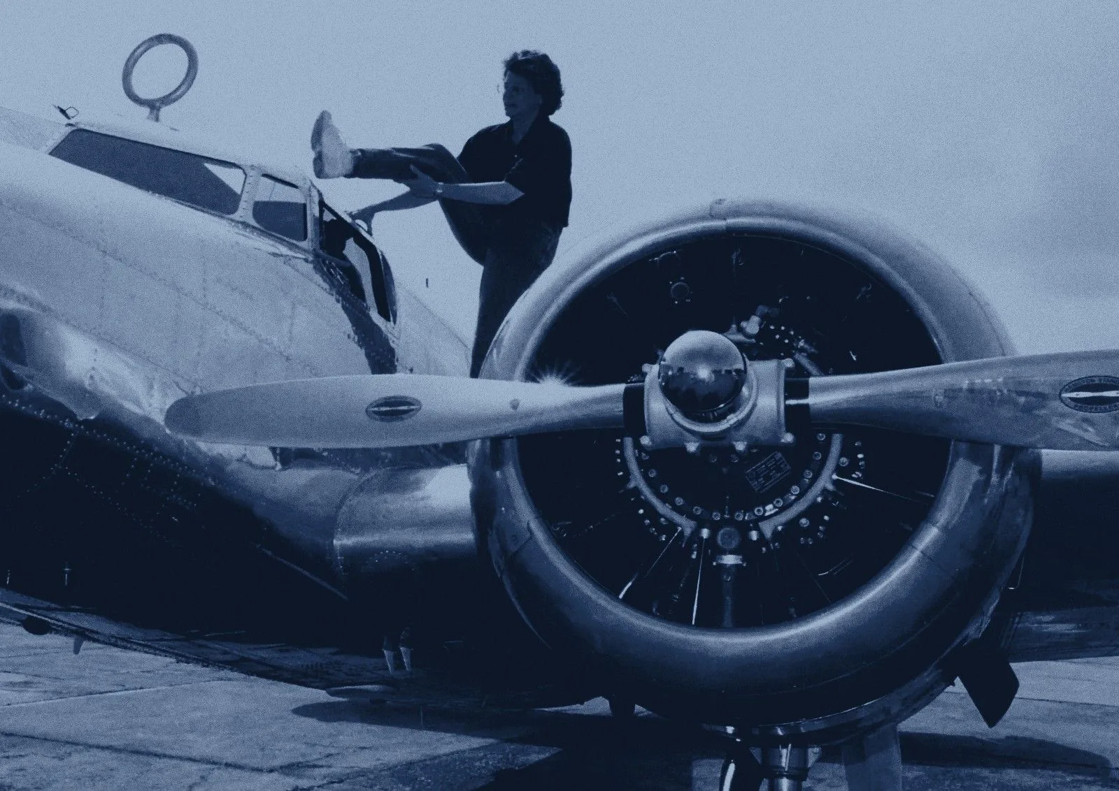 A Lockheed Electra — the type the team studied at Seattle’s Museum of Flight before departure.